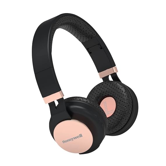 Honeywell Suono P10 Wireless Over Ear Headphone with mic (Rose Gold)