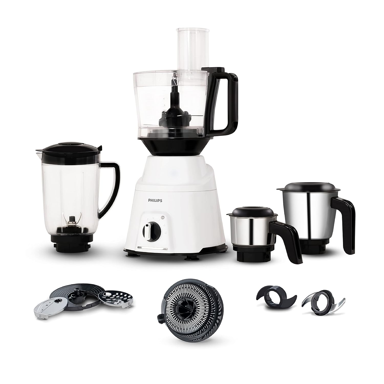 PHILIPS Mixer Grinder 750 Watt, 3 in 1 (Mixer Grinder + Juicer + Food Processor) 4 Jar (HL7763/00)